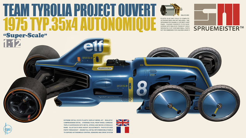 Illustration for article titled These Alternate-Universe Autonomous F1 Model Kits Are The Best Thing Ever